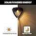 LeiDrail Solar Fence Lights Outdoor Deck Step Wall Light Solar Powered Landscape Decorative Lighting Warm White LED Waterproof for Garden Yard - 4 Pack