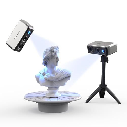 Photo 1 of 3DMakerpro 3D Scanner for 3D Printing with 0.01mm Accuracy, 24-bit Color Camera, 10FPS Scanning Speed, Anti-Shake Scan 3D Model Scanner for Android/iOS/Win10/MacOS, Seal Premium