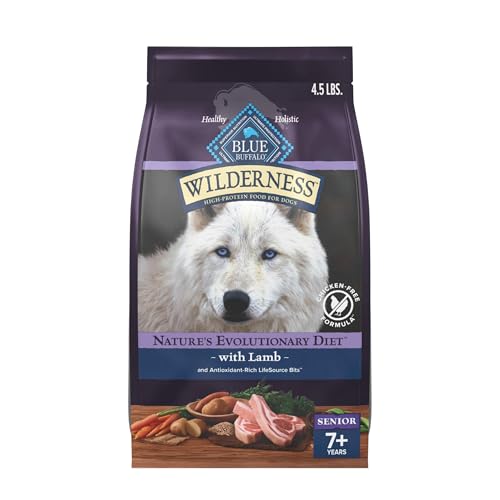 Blue Buffalo Wilderness 31 g Protein, Meat Rich Natural Dry Senior Dog Food, La…