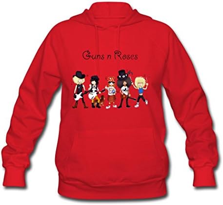 OIAE Women's Gun n Rose Members Cartoon Logo Hoodies Sweatshirt