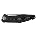 Kershaw Atmos Folding Pocketknife (4037); 3-in. 8Cr13MoV Stainless Steel Drop Point Blade; Black G10 Handle with Carbon Fiber; Inset Liner Lock; KVT Manual Open; Reversible Deep-Carry Pocketclip; 1 oz
