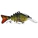 Bass Fishing Lure Swimbait Hard Lures- Rattling Trap Lure with Multi Segments and 2 Trebles Hooks 1/2-Ounce 4.4-Inch(yellow)