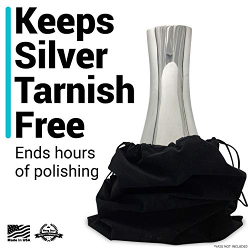 Anti Tarnish Storage Bag 9" x 12" | Fabric Cloth Bags for Sterling Silver Jewelry Silverware Trays and More - Thumbnail 2