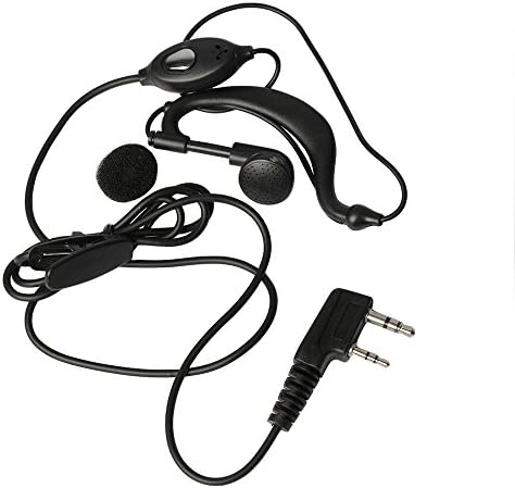 Xunbin G Shape Earpiece Headset PPT for 2 PIN Kenwood Puxing Wouxun Baofeng TYT HYT puxing Linton Pofung Surecom Weierwei Wouxun Quansheng Two Way Radio