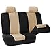 FH-FB051R012 Multifunctional Flat Cloth Bench Seat Covers, Allow 40/60, 60/40, 50/50 Split, Beige / Black color