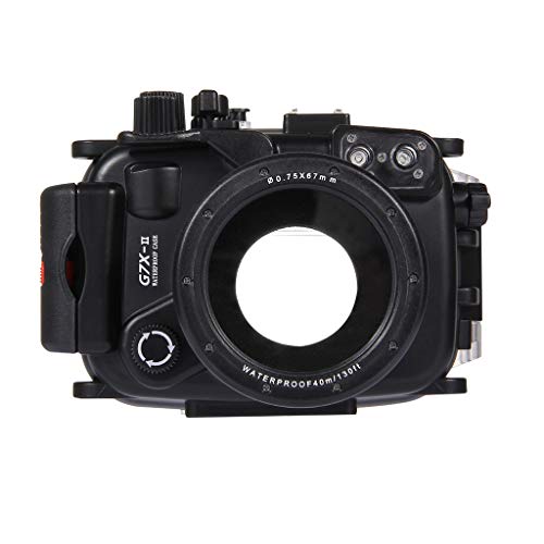 Uplord Underwater 40m Swimming Diving Waterproof Camera Case Diving Protective Housing Shell for Canon G7 X Mark II,Diving Shell+O Seal+Cleaning Cloth+Hand Strap+Neck Strap