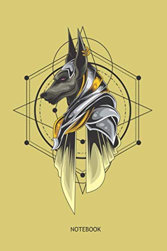 Notebook: Anubis Egyptian God Ancient Mythology 120 Blank Lined Pages Notebook Journal