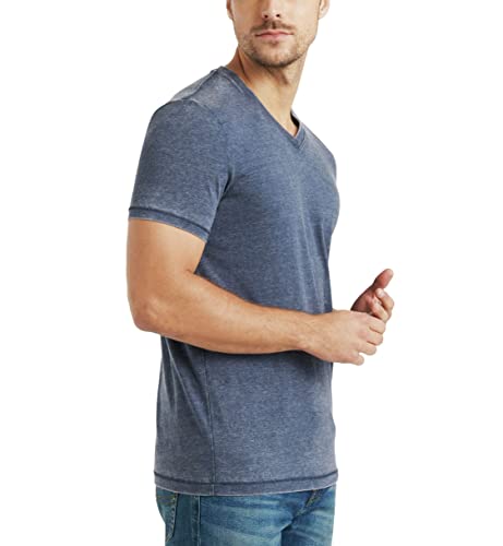 Lucky BRAND Venice Burnout V-neck T-shirt Navy Blue Large Mm31 for sale ...
