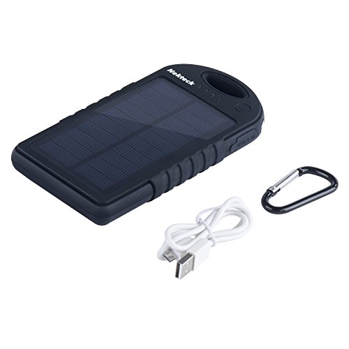 Nekteck Solar Charger 12000mAh Rainresistant Dirt/Shockproof Dual USB Port Portable Charger