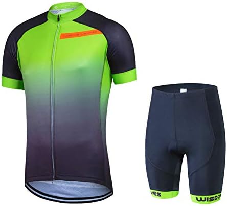 Men's Cycling Jersey Set Short Sleeve Road Bicycle Clothing Shirts Shorts with 3D Padded Breathable/Moisture Wicking