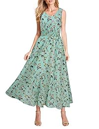 REPHYLLIS - Vestido largo de playa para mujer, diseño floral