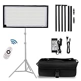 FOSITAN FL-1x2 2nd Gen Portable Rollable 30x60cm Flexible LED Light Panel Mat on Fabric Daylight 5000K 48W 8000LM 384 SMD LED 90 CRI+ for Traveling filmmakers Videographers Photography Shooting