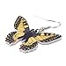 Bonsny Drop Dangle Floral Butterfly Earrings Fashion Insect Jewelry For Women Gift (Yellow)