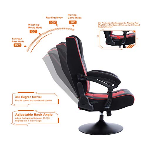 Blue Whale Rocking Video Gaming Chair with Bluetooth Speakers,Foldable
