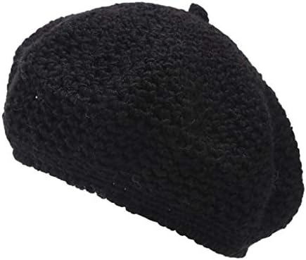Knit Beret Hat for Women Autumn Winter, BOIYI Chunky Warm Classic Vintage French Artist Flat Cap, Slouchy Soft Outdoor Thermal Hat
