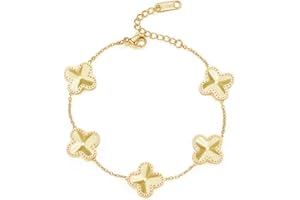LYTWS 18K Gold Plated Lucky Bracelet |Adjustable Bracelets| Cute Link Bracelets Jewelry Gifts for Women Teen Girls,Gold