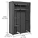 Homebi Clothes Closet Portable Wardrobe Durable Clothes Storage Non-Woven Fabric Wardrobe Storage Organizer with Hanging Rod and 6 Shelves,41.73
