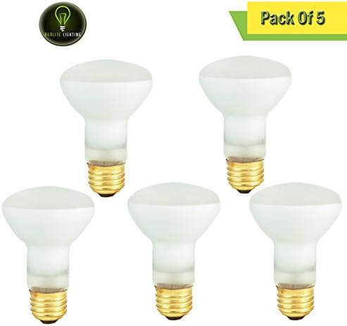 Perlite Lighting (Pack of 5) 45R20SP2/120 45-Watt R20 Reflector Spot E26 Base 120-Volt Light Bulb