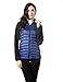 XPOSURZONE Women Mixed Media Down Soft Shell Fleece Jacket Lightweight Down Coat