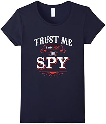 Women's Board Game Funny T Shirt Trust Me I am not the Spy Medium Navy