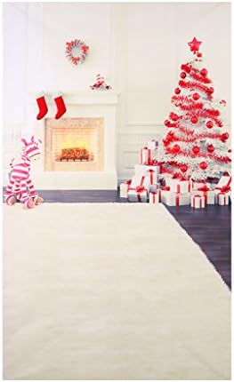AiBii Merry Christmas Tree Gifts Fireplace Backdrop Vinyl Photography Photo Background