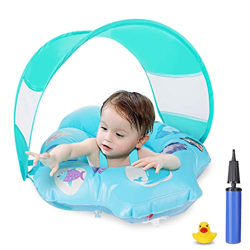 Baby Swimming Ring Floats with Canopy & Safety Seat Baby Floaties