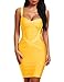 Bqueen Women's Spaghetti Strap Bodycon Bandage Dress BQ1636-1 (XS, Yellow)