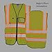 SHORFUNE High Visibility Safety Vest with Pockets, Mic Tab, Reflective Strips and Zipper, ANSI/ISEA Standards,Yellow,XL