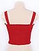 KAMISSY Women's Frill Smocked Crop Tank Top Tie Shoulder Strap Vest