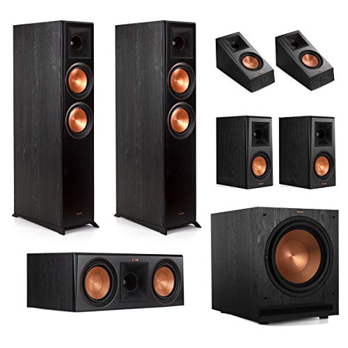 Klipsch RP-6000F 5.1.2 Dolby Atmos Home Theater System – Ebony