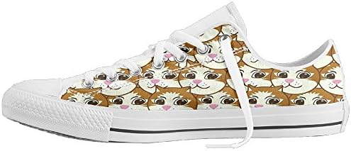 Look Tf Cute Cat Unisex Slip-On Casual Sneaker Canvas Shoes White 39
