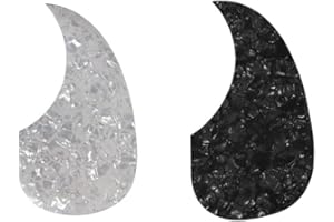 GENERIC ROZILO Acoustic Guitar Pickguard Scratch Guard Plate Guitar Replacement Parts for Acoustic Guitar White Pearl w/Black Pearl