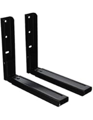AVF EM60B-A Universal Wall-Mounted Microwave Brackets (Set of 2), Black