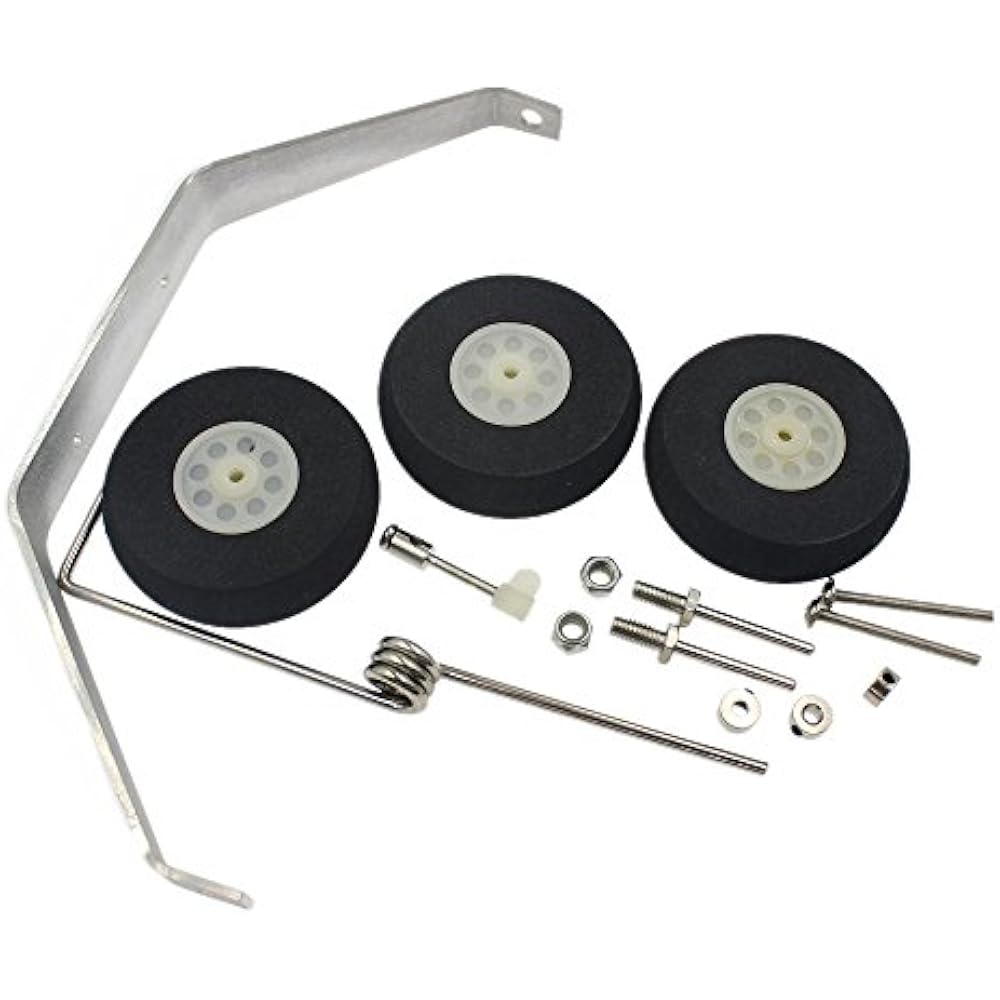 1 Set Aluminum Main Landing Gear Wheel Kit RC Airplane Cessna 182 Parts