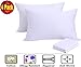 Set of 4 Pillow Protectors with Zipper King Size - 100% Resistant to Stains, Dust & Dirt - Washable Covers for Increased Pillow Lifespan