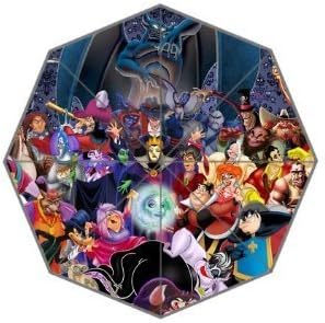 RainbowRain All Weather Umbrella Disney Villains Paintings Custom Rain Foldable Travel Umbrella