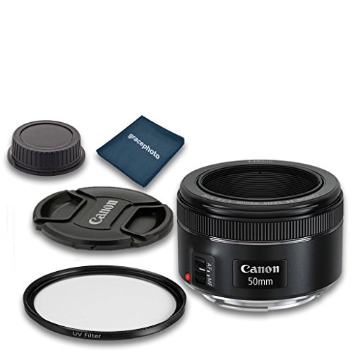 Buy Canon EF 50mm f/1.8 STM Lens + UV Filter + Cleaning Cloth