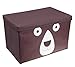 Clever Creations Cute Bear Stackable Storage Organizer Collapsible Storage Box Any Room | Perfect Size Chest for Organizing Dog Toys, Clothes, Shoes and More!