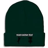 Beanies for Men Disc Golf Sport Embroidery Skull Cap Winter Hats for Women Acrylic One Size