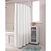 Maytex Textured Waffle Fabric Shower Curtain, White