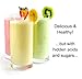 Reusable Smoothie Straws (x5), BPA-Free Silicone with brush, Long & Wide, Soft & Flexible for Drinking Smoothies, Shakes, Juice, Soda, Tea, Coffee | from Seraphina's Kitchen | Protect Your Teeth Now!