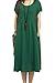 Azbro Women's Casual Solid Pockets Shift Dress