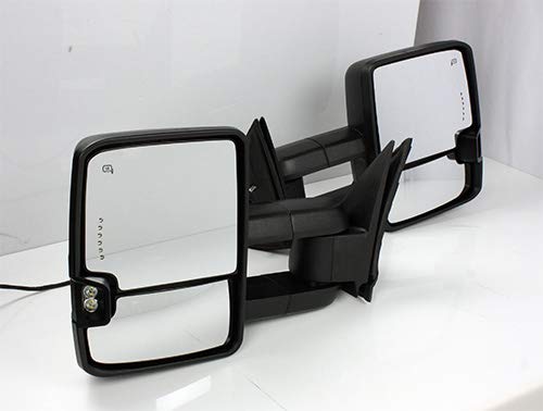 ModifyStreet Power Side Towing Mirrors with Smoke Lens Turn Signal and Heated Defrost and Clearance Light for 14-18 Chevy Silverado Avalanche Tahoe Yukon/XL/Denali Suburban or GMC Sierra - Chrome - Thumbnail 2