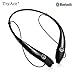 TryAce HV-900 Wireless Music A2DP Stereo CSR Bluetooth 4.0 Headset Universal Vibration Lightweight Neckband Style Headphone Earphone - Black