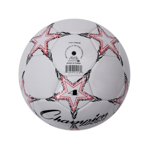 Champion Sports Viper Soccer Ball – Sizes 3, 4, 5 – Soft Touch TPU Cover, Durable Butyl Bladder, Youth & Adult Training Ball for Indoor & Outdoor Play, Multi-Color Design
