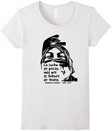 Womens VENEZUELA RESISTENCIA NEOMAR HEROE SHIRT Medium White