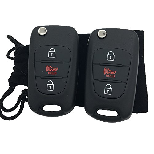 CHDENUO Dudely Keyless Entry Remote Control 3 Key Shell Fob Case Cover for 2010-2013 KIA Soul NYOSEKSAM11ATX (Key Shell Fob Case Only)-2 Pack