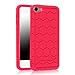 Fintie iPod Touch 6th Generation Case - [Shock Proof] Anti Slip [Honey Comb Series] Silicone Protective Case Cover [Kids Friendly] for Apple iPod Touch 6 / iPod Touch 5, Magenta