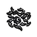 Eyourlife 20 PCS Soft Nail Caps Nail Covers Claw Caps Paw Covers for Cat Pet Kitten Dog With Glue Claws Control Paws Off Size M Black