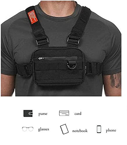 CFeng Borst Rig Bag, Multifunctionele Harnas Borst Taille Pack Tassen, Hip Hop Fashion Borst Front Bag Borst Tas voor… - Image 4